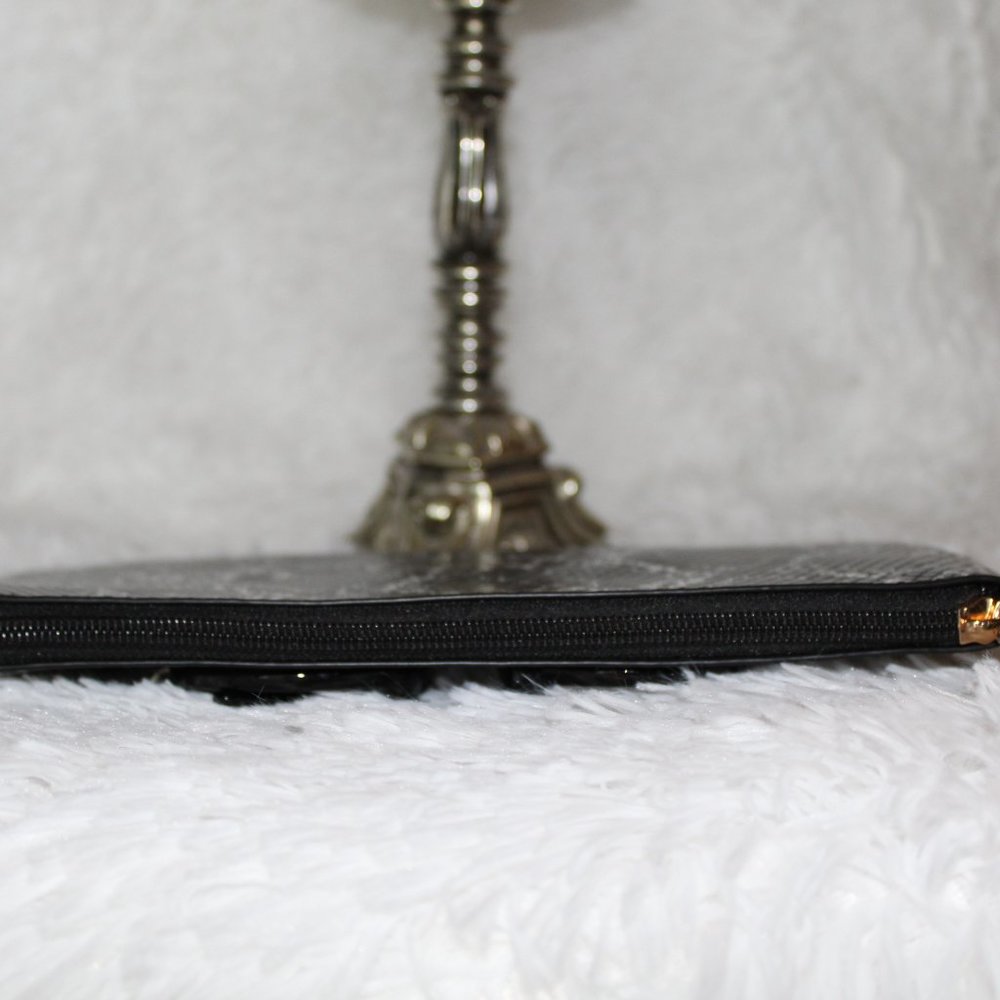 Faux Leather Python Print Wristlet - image 5